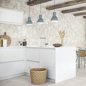 Borgogna Flagstone White