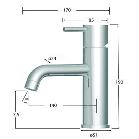 Grifo monomando lavabo - MRT4 de Martí